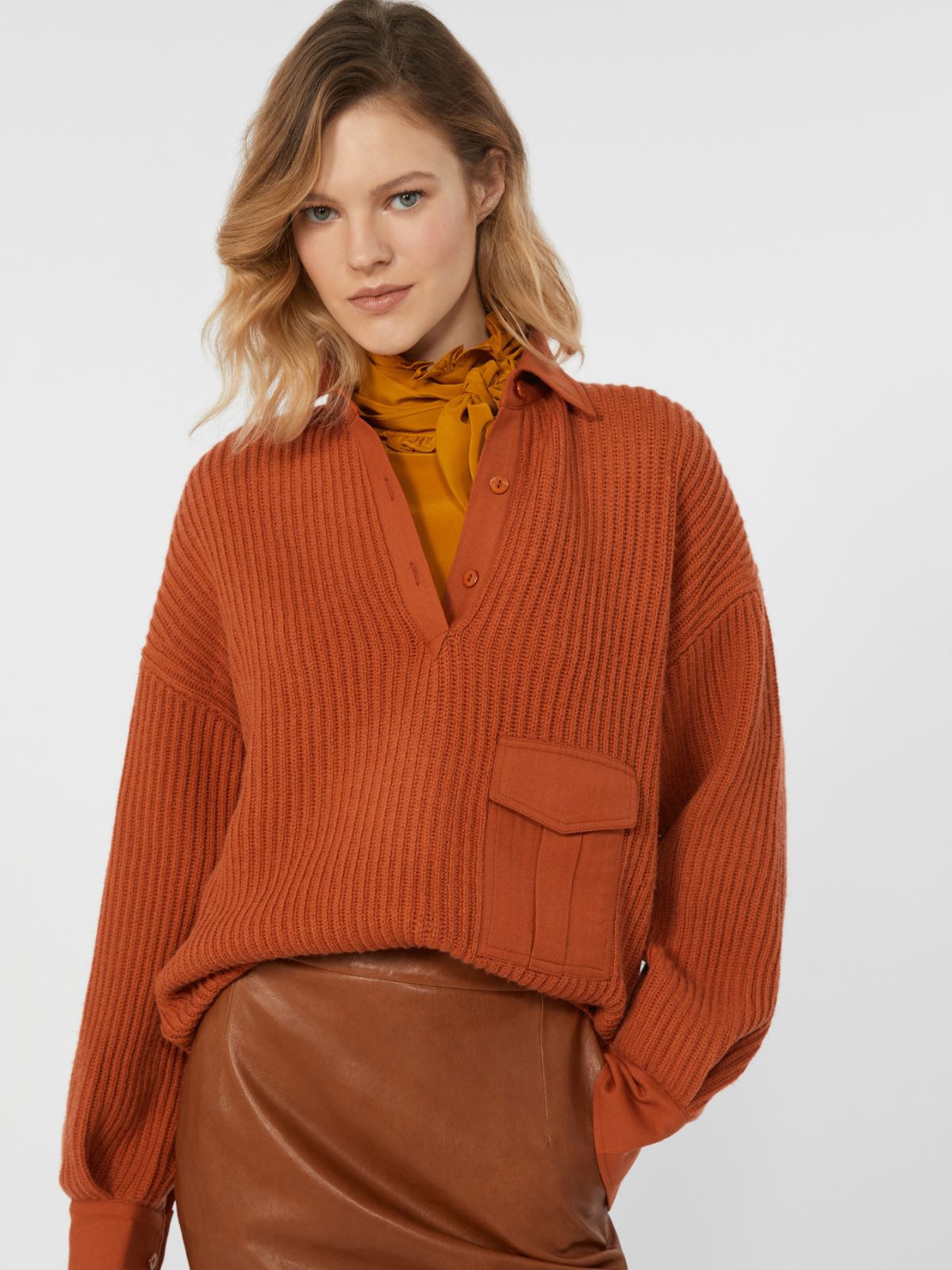 Wool and cashmere pullover - RUST - Weekend - 4
