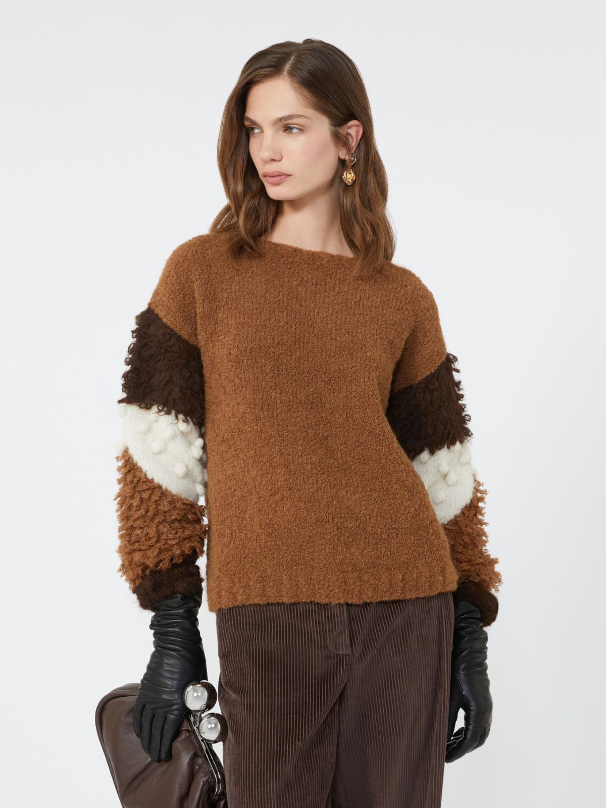 Girocollo in alpaca bouclé - CUOIO - Weekend - 4
