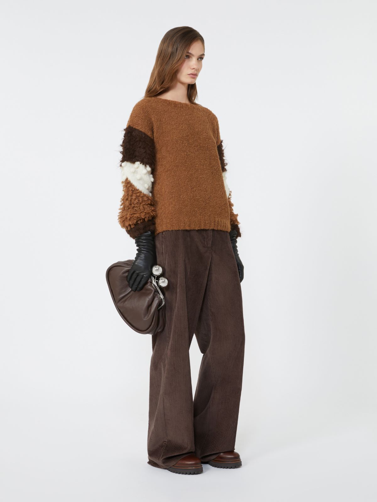 Girocollo in alpaca bouclé - CUOIO - Weekend