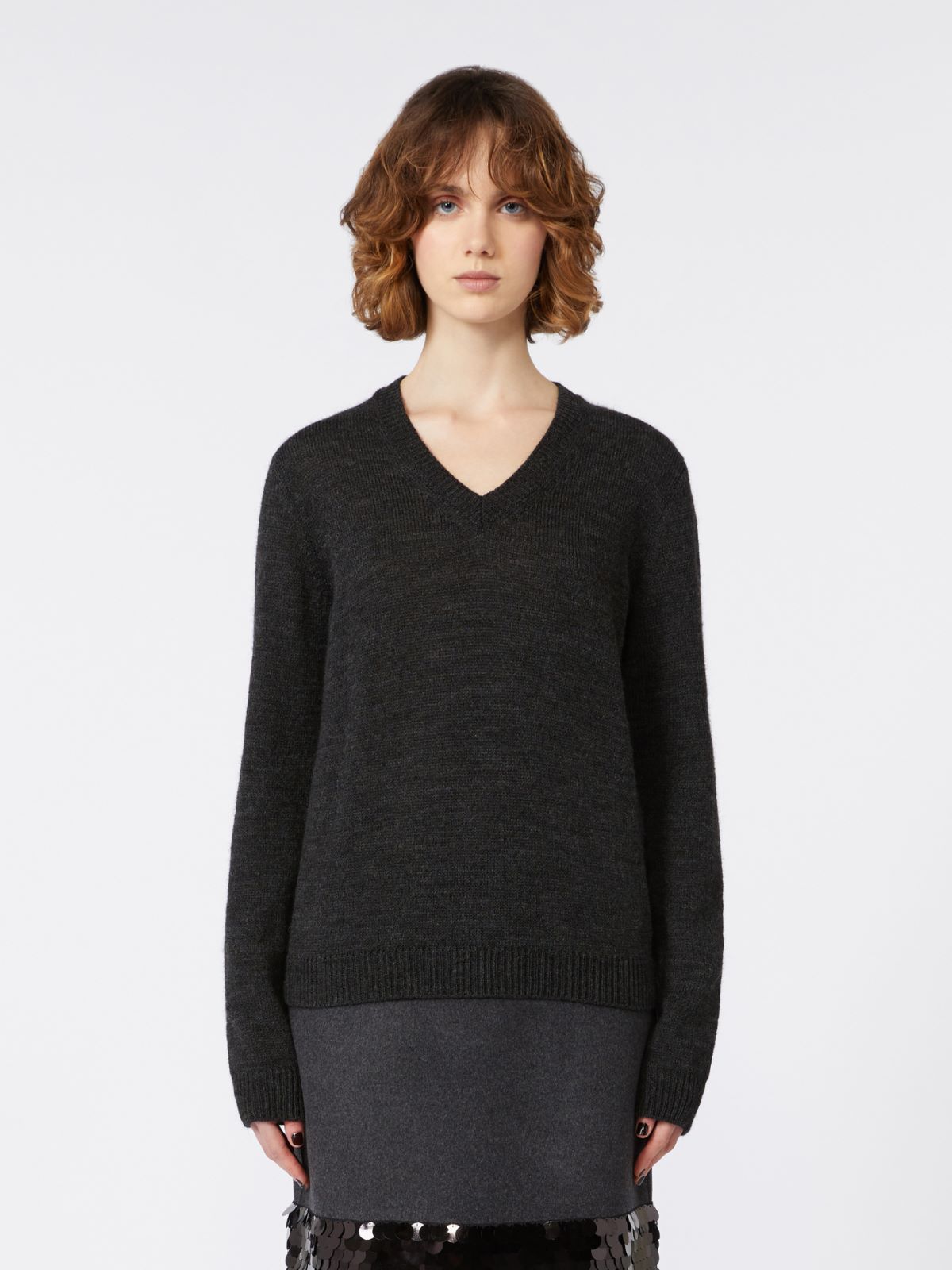 Maglia in filato mohair - ANTRACITE - Weekend - 2