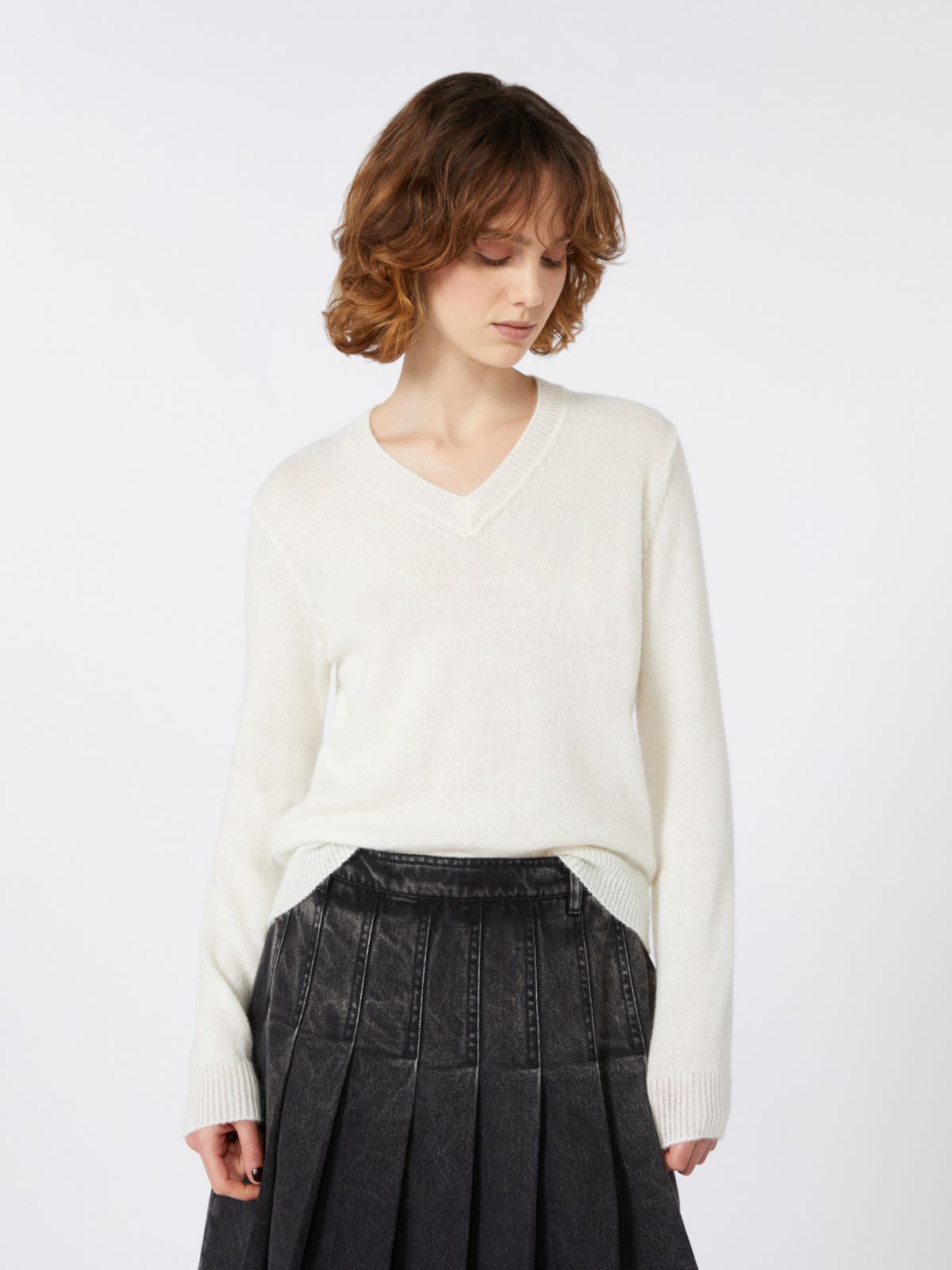 Mohair knit jumper - WHITE - Weekend - 4