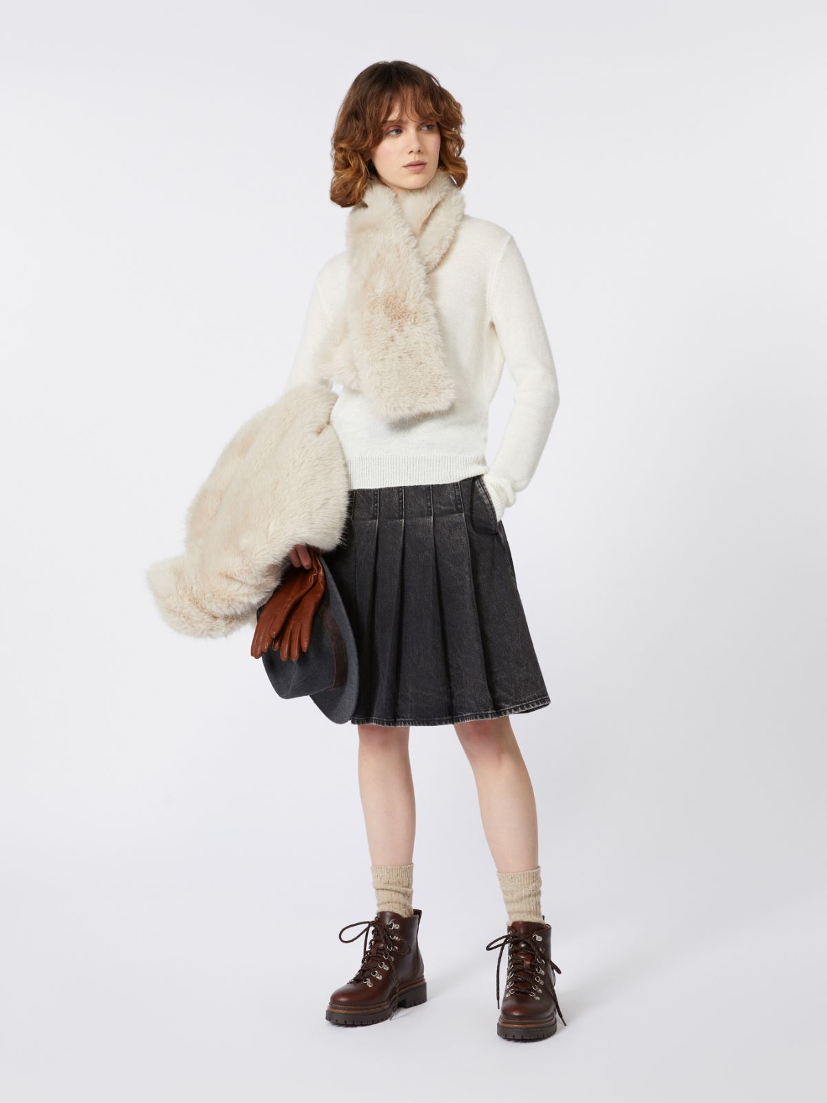Mohair knit jumper - WHITE - Weekend