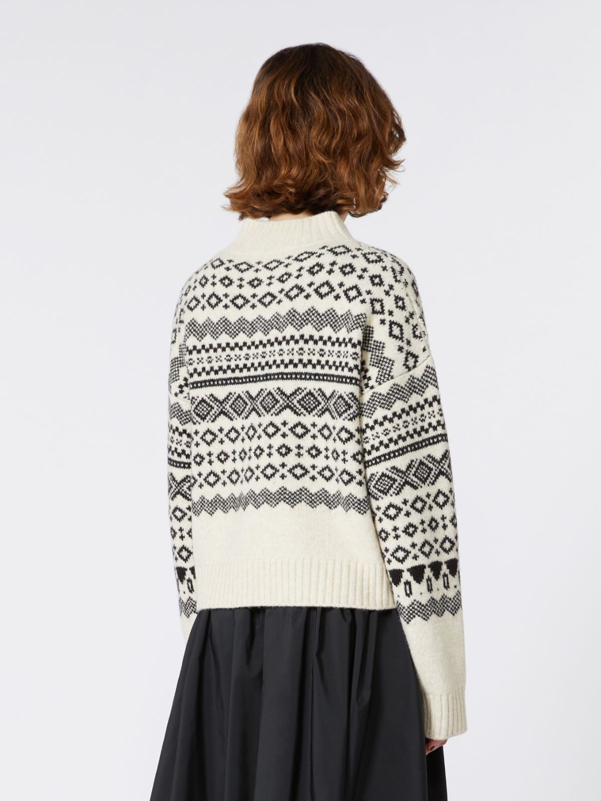 Wool and alpaca jacquard jumper - WHITE - Weekend - 3