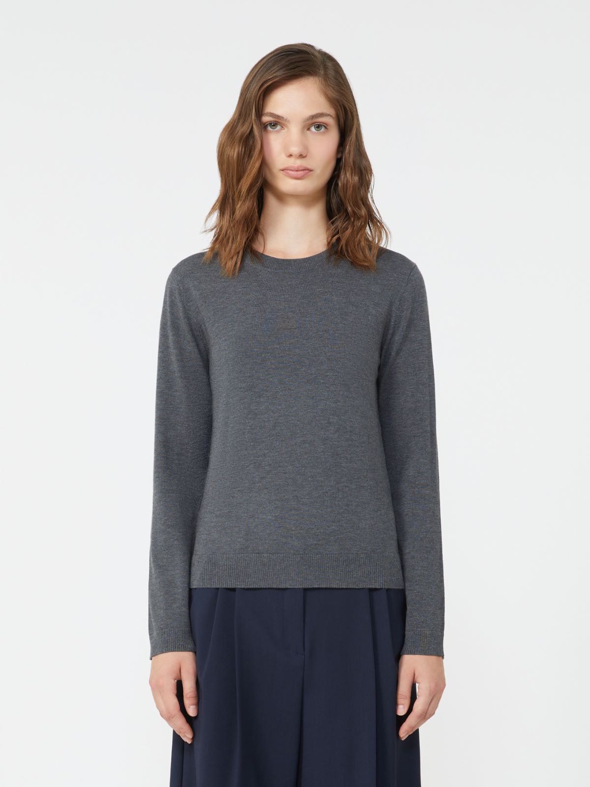 Silk and wool yarn jumper - DARK GREY - Weekend - 2