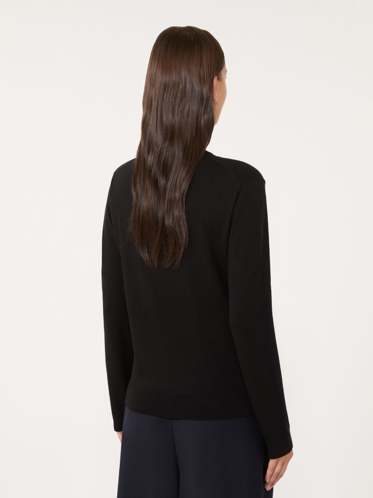 Silk and wool yarn jumper - BLACK - Weekend - 3