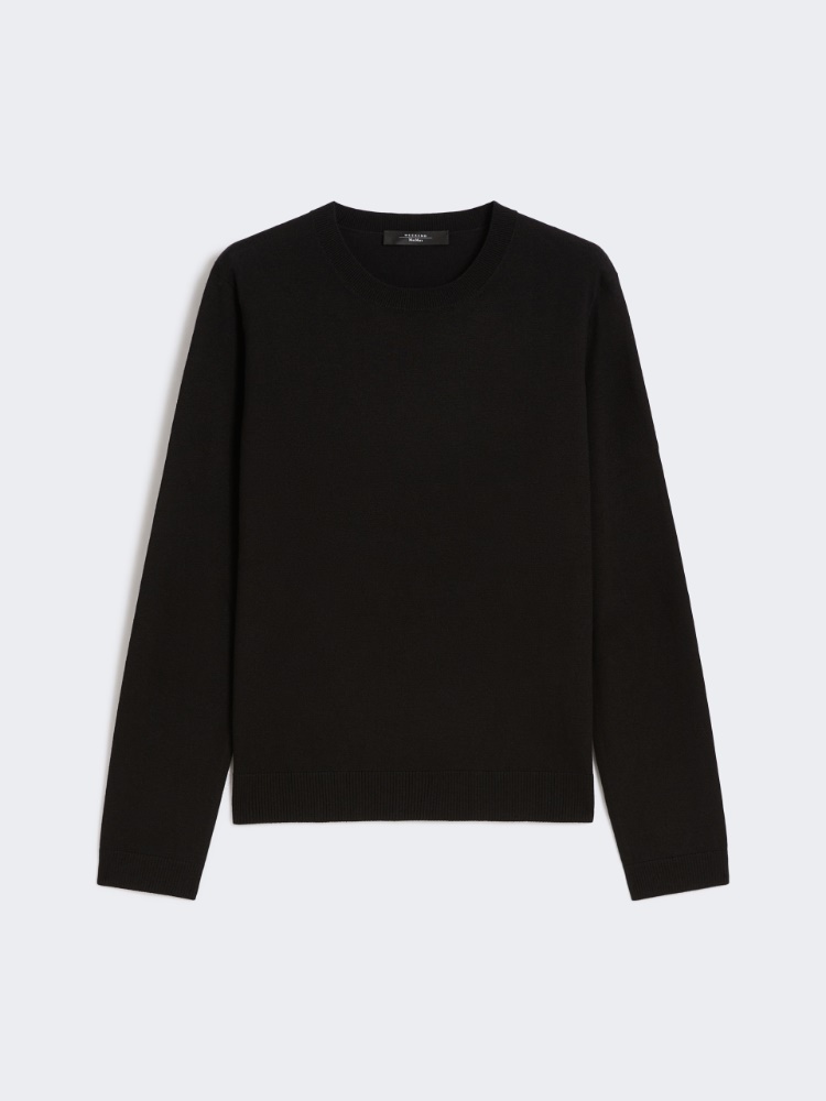 Silk and wool yarn jumper - BLACK - Weekend - 6