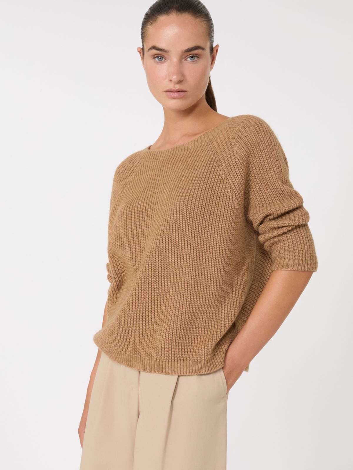 Mohair yarn jumper - CAMEL - Weekend - 4