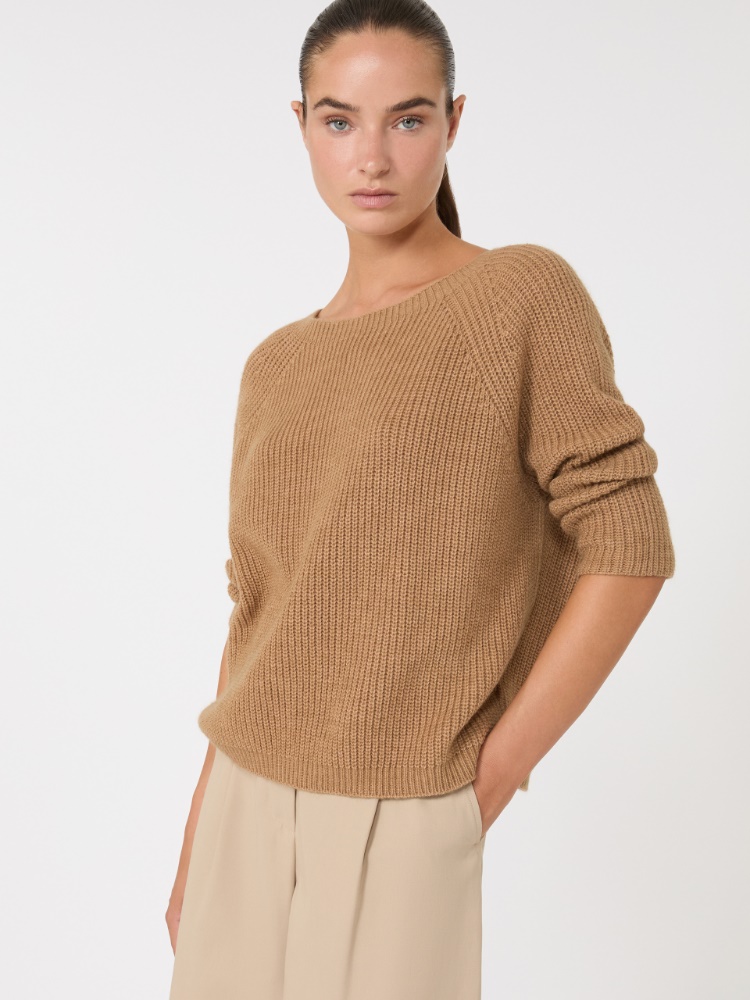 Mohair yarn jumper - CAMEL - Weekend