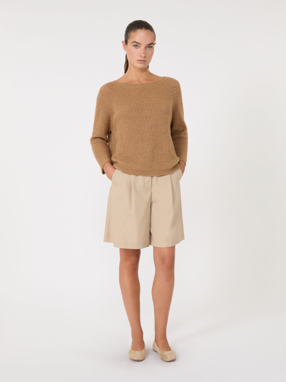 Mohair yarn jumper - CAMEL - Weekend