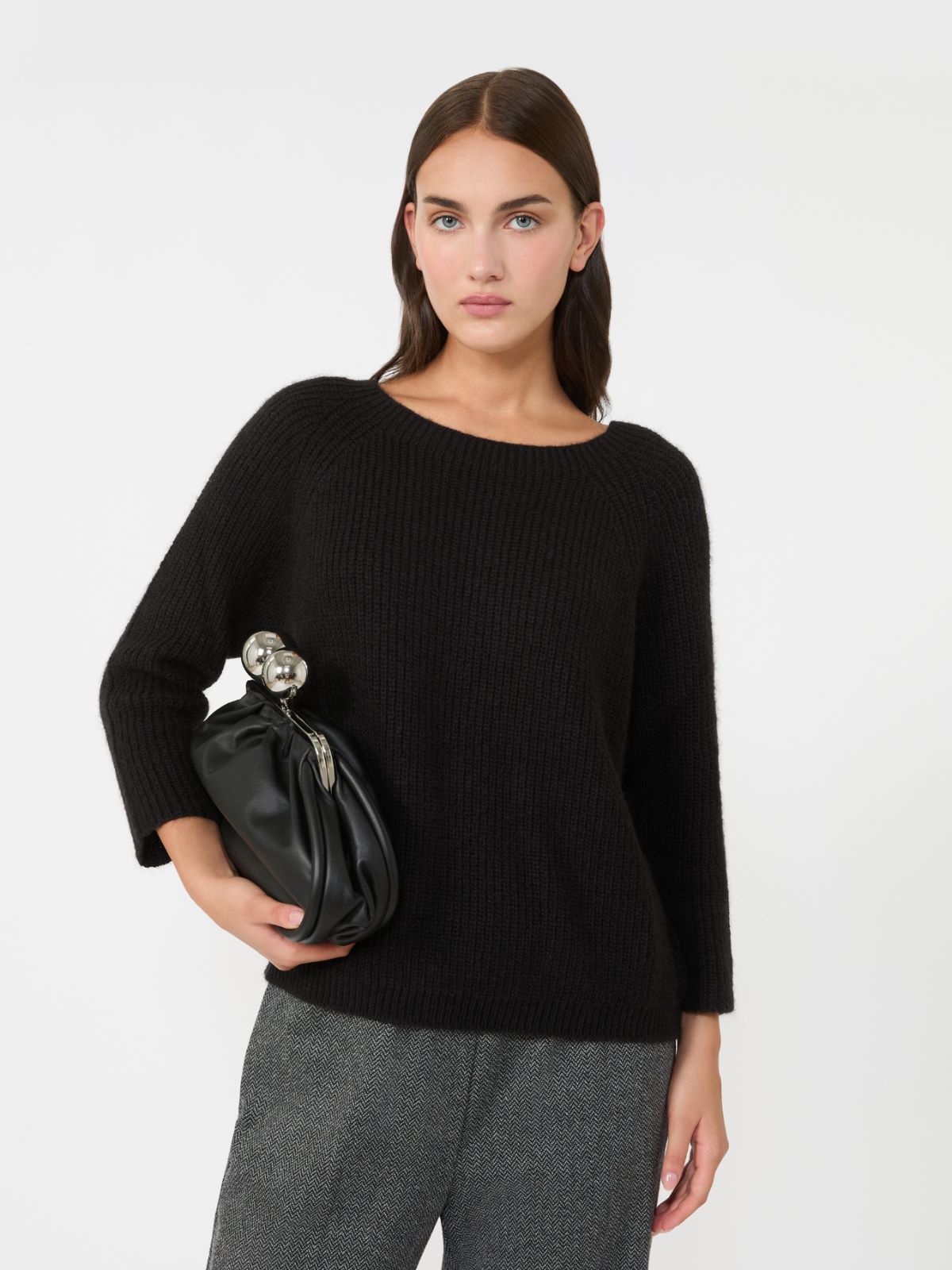 Mohair yarn jumper - BLACK - Weekend - 4