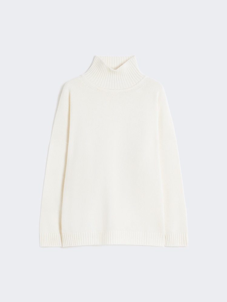 Wool knit turtleneck jumper - ECRU - Weekend - 6