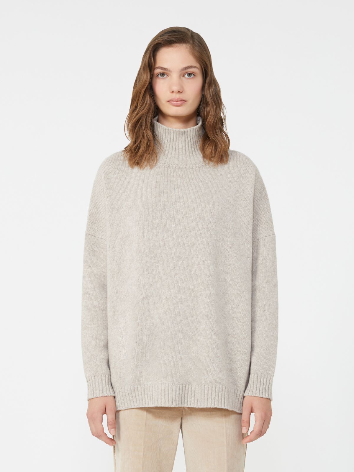 Wool knit turtleneck jumper - SAND - Weekend - 2