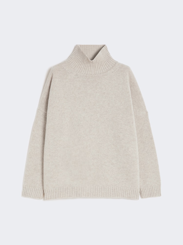 Wool knit turtleneck jumper - SAND - Weekend - 7