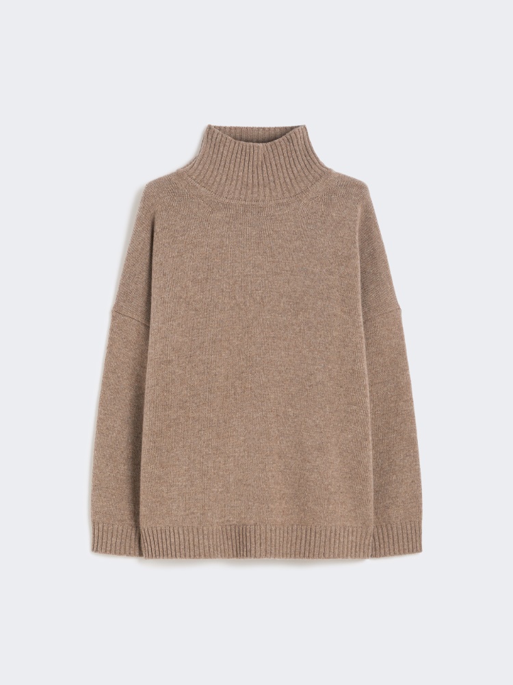 Wool knit turtleneck jumper - HAZELNUT BROWN - Weekend - 6