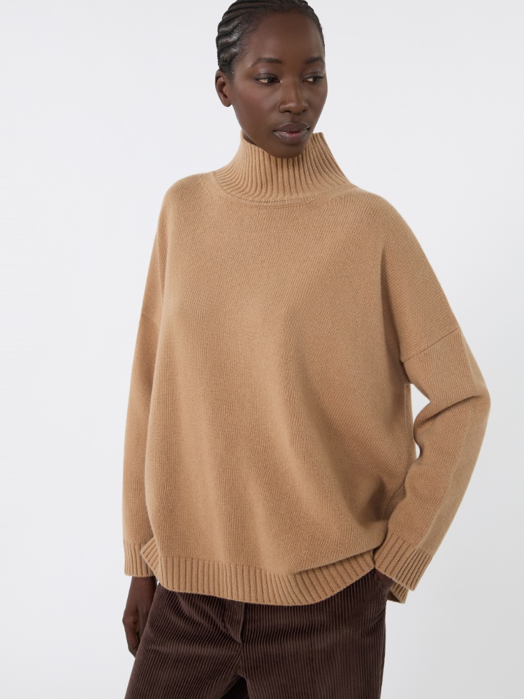 Wool knit turtleneck jumper - CAMEL - Weekend
