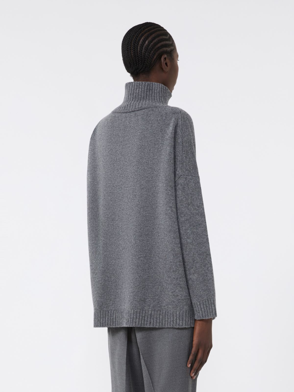 Wool knit turtleneck jumper - DARK GREY - Weekend - 3