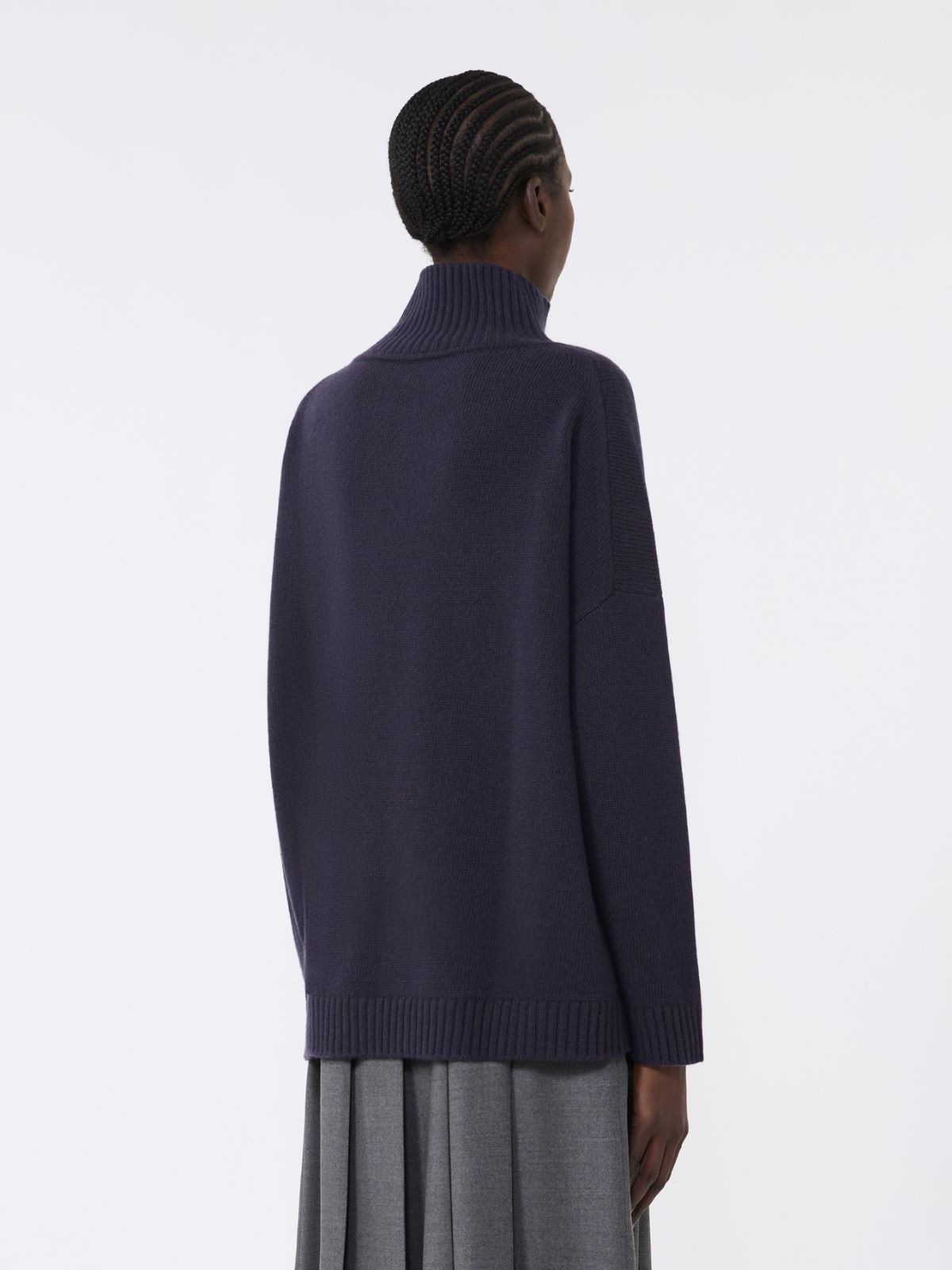 Wool knit turtleneck jumper - NAVY - Weekend - 3
