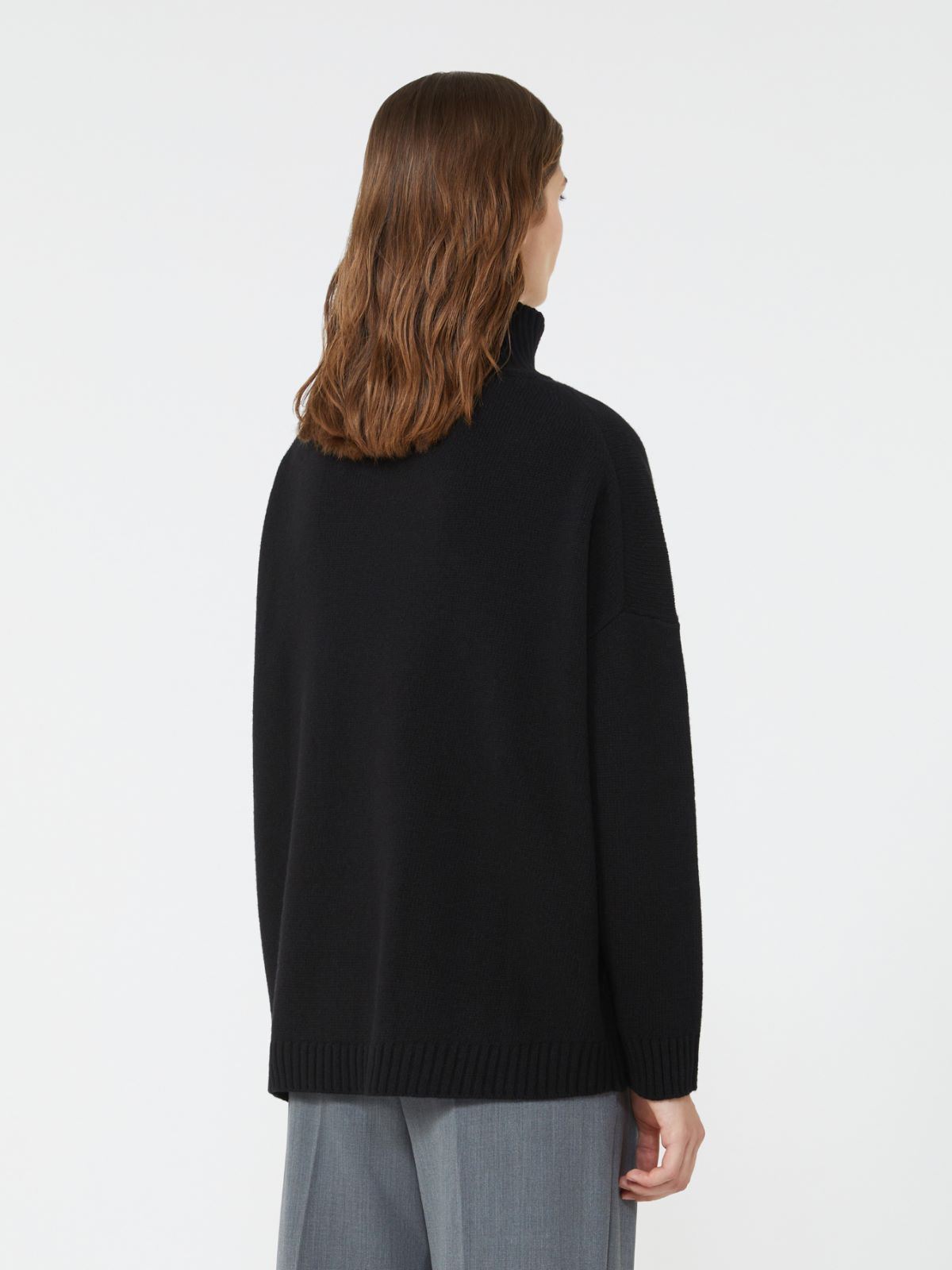 Wool knit turtleneck jumper - BLACK - Weekend - 3