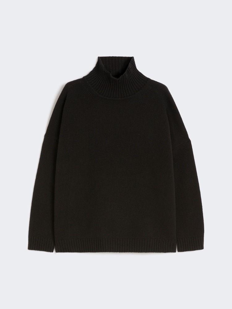 Wool knit turtleneck jumper - BLACK - Weekend - 6