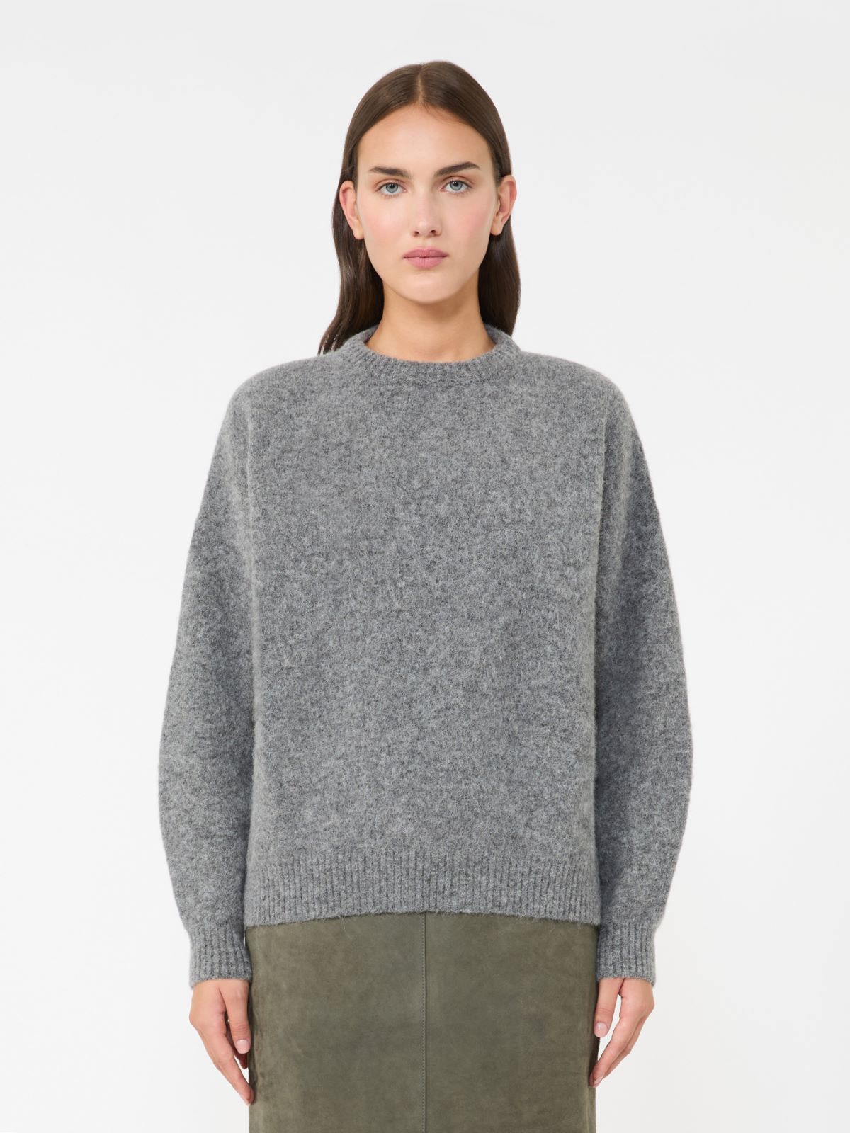 Alpaca and wool jumper - MEDIUM GREY - Weekend - 2