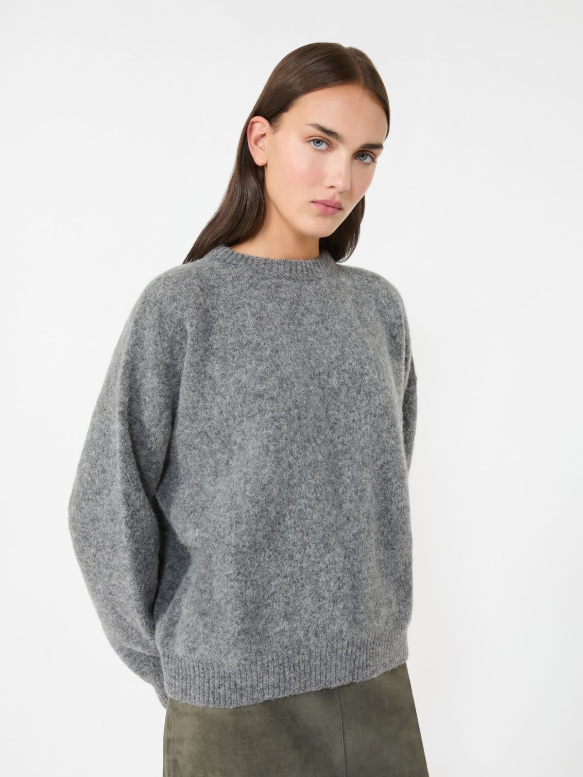 Alpaca and wool jumper - MEDIUM GREY - Weekend - 4