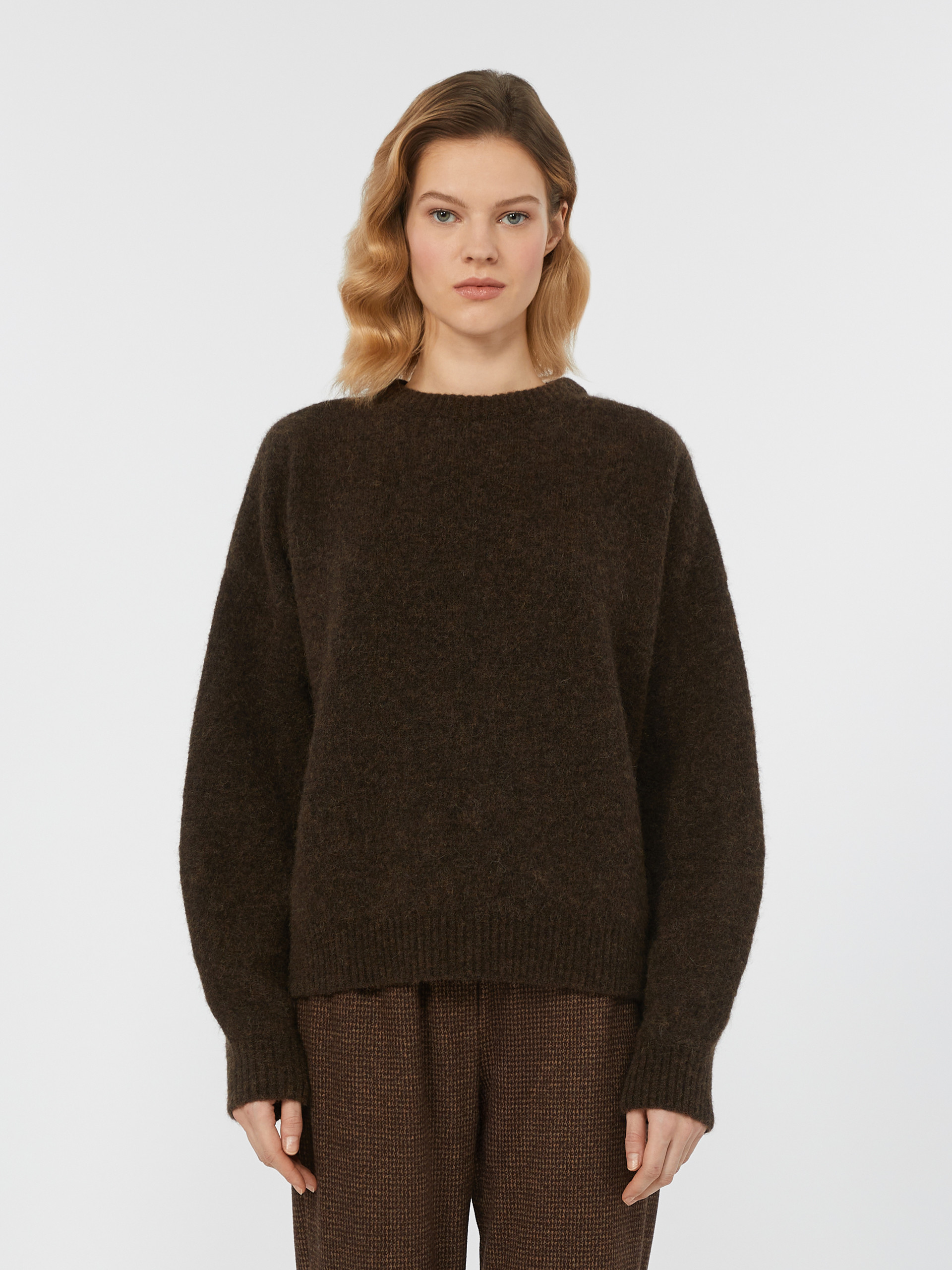 Alpaca and wool jumper - CHOCOLATE - Weekend Max Mara - 2