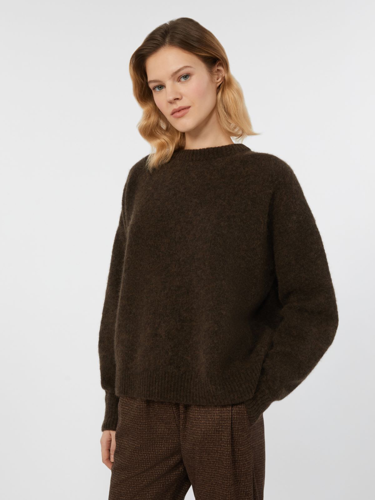 Alpaca and wool jumper - CHOCOLATE - Weekend - 4