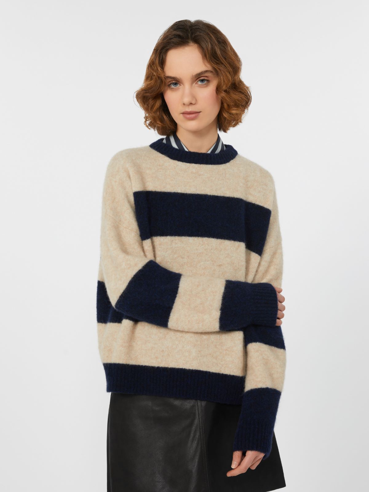 Alpaca and wool jumper - NAVY - Weekend - 4