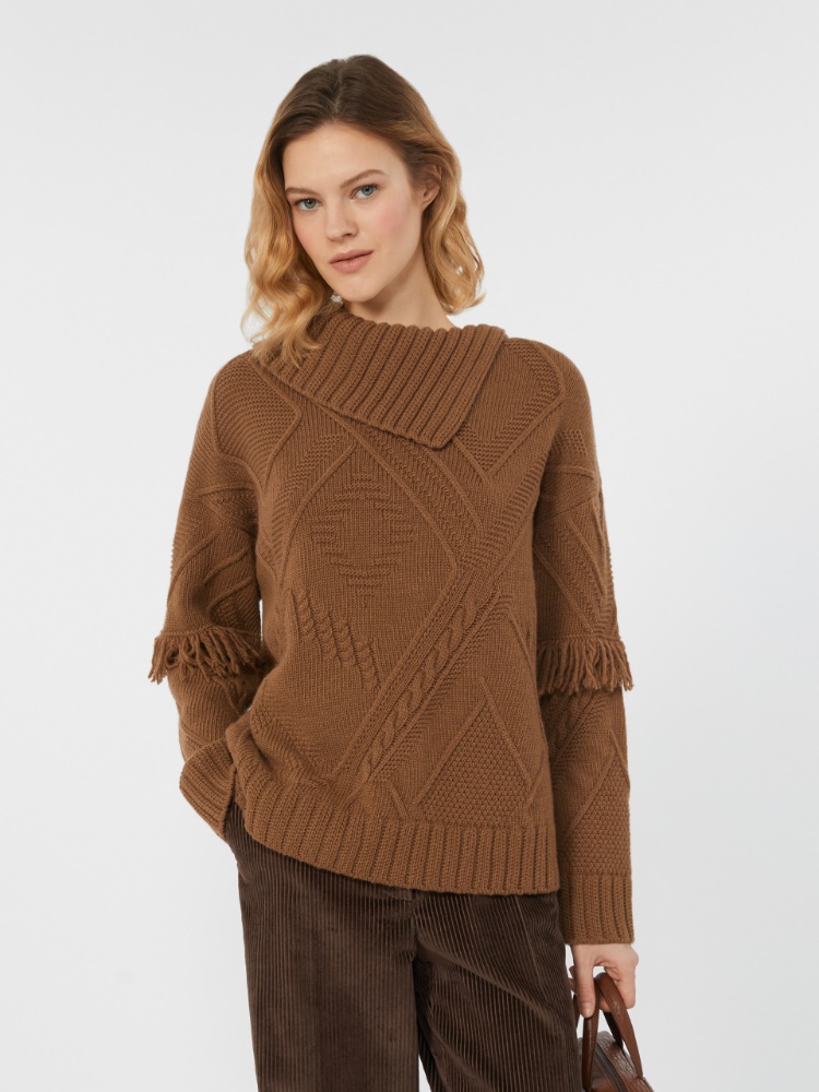 Pure wool yarn sweater - HAZELNUT BROWN - Weekend