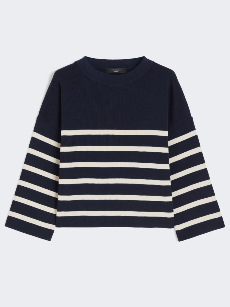 Regular-fit cotton yarn sweater - NAVY - Weekend - 6