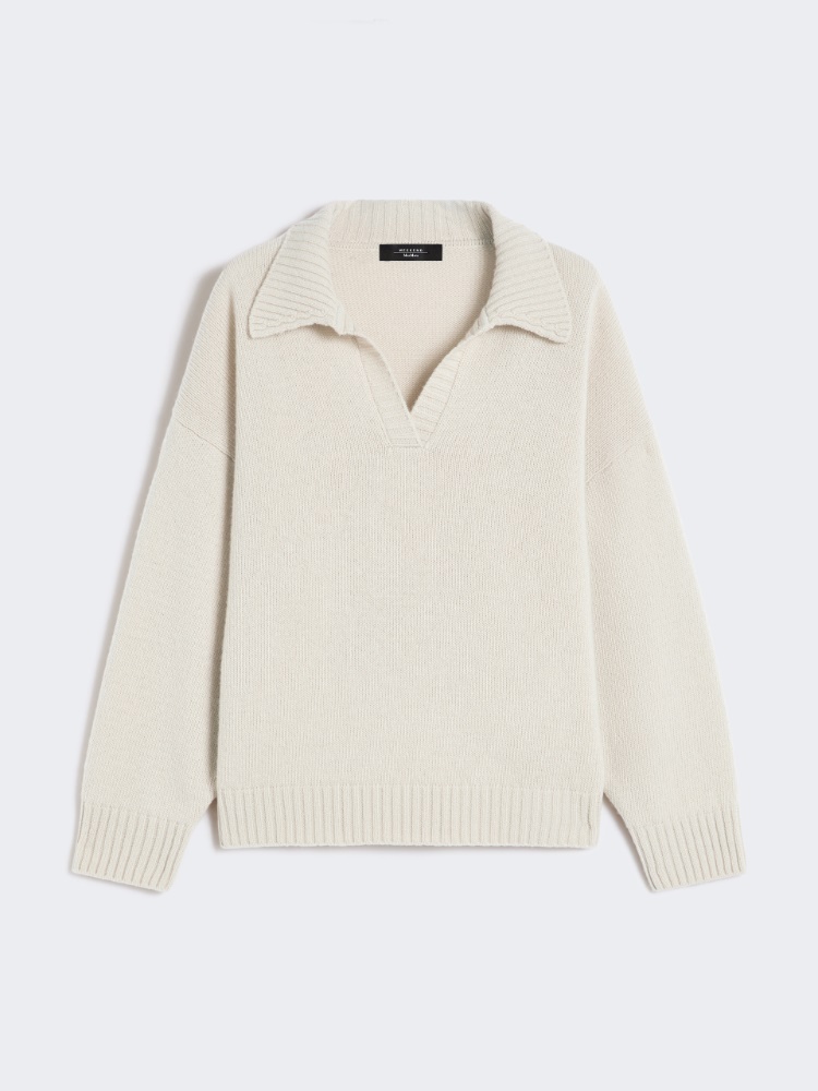 Wool knit polo shirt - BEIGE - Weekend