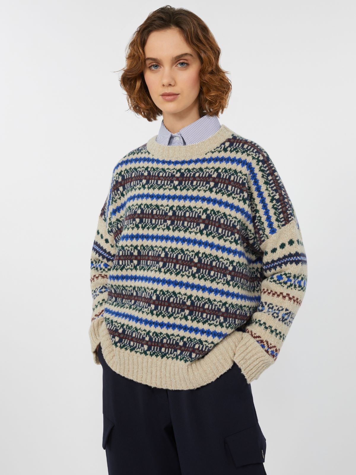 Wool tweed jumper - ECRU - Weekend - 4