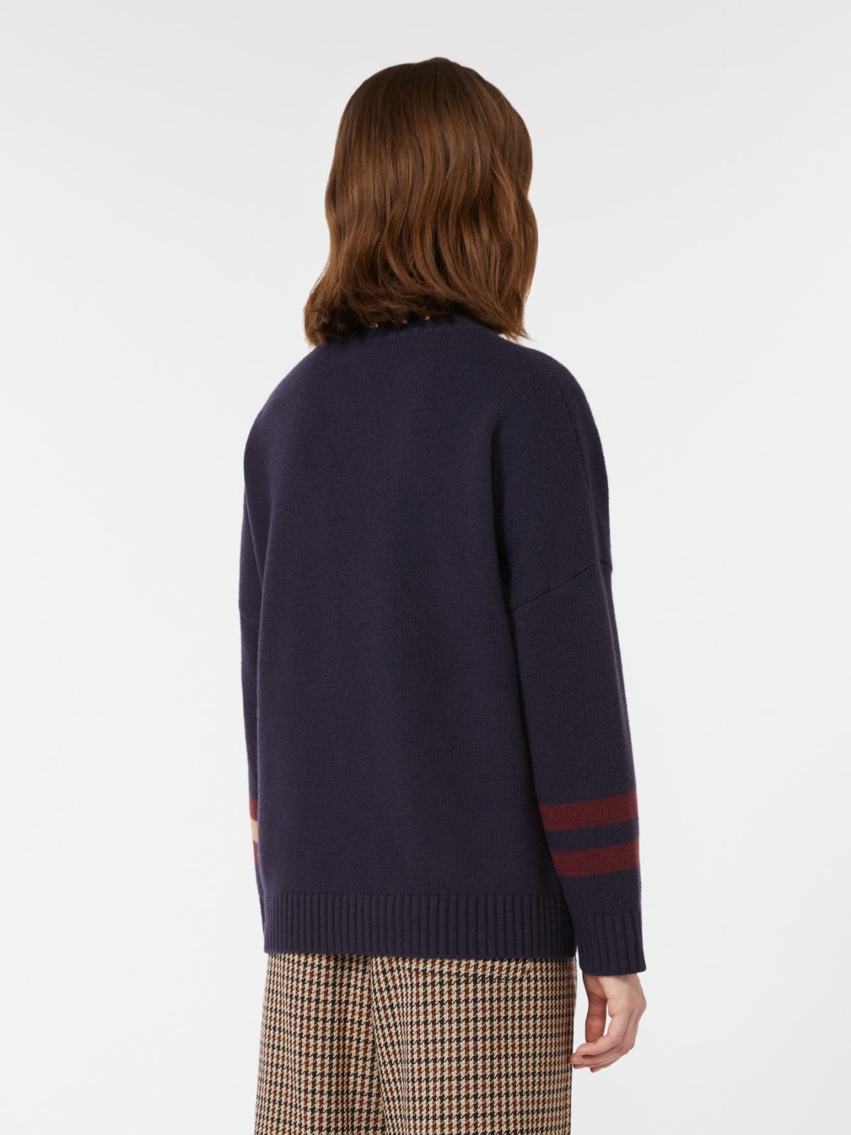 Maglia over in filato di lana - BLU - Weekend - 3