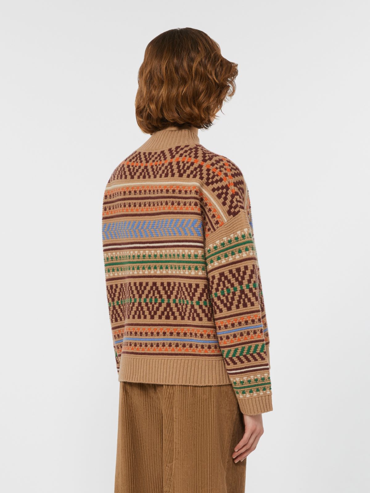 Wool jacquard jumper - CAMEL - Weekend - 3