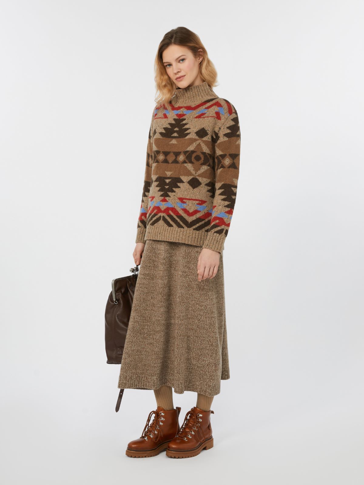 Wool and alpaca knit turtleneck - AVIO - Weekend