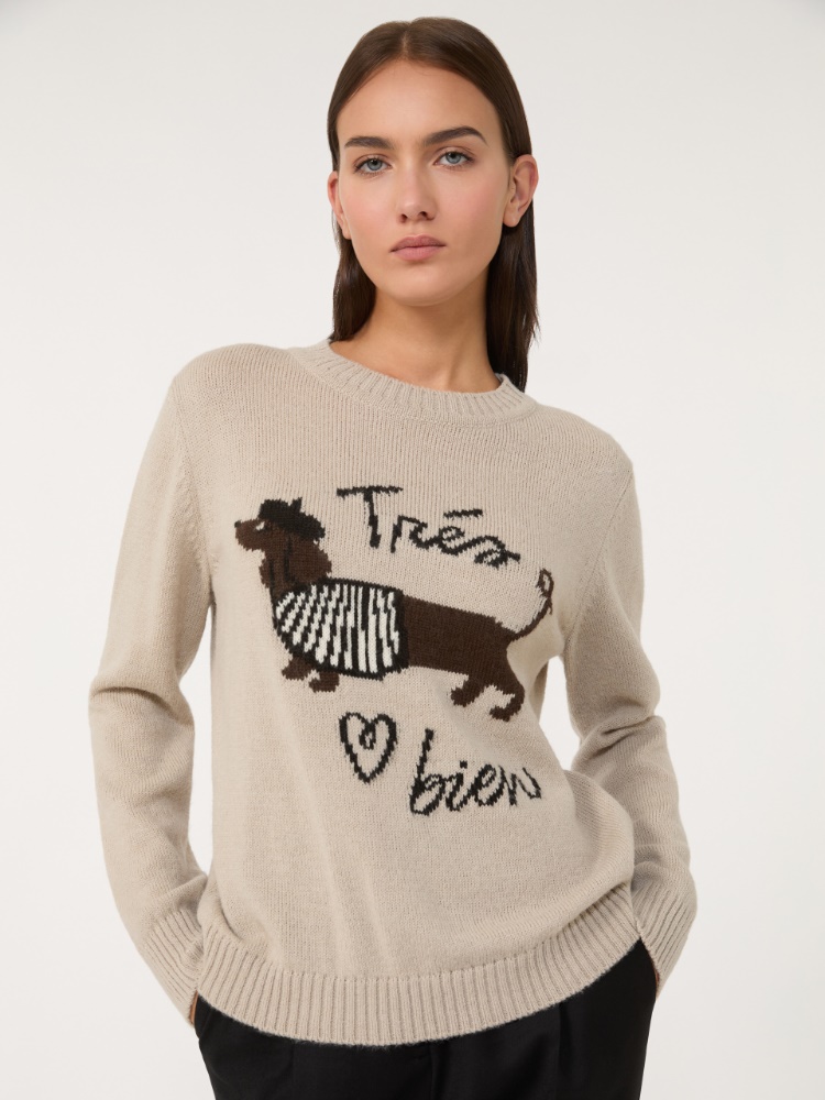 Alpaca and wool jumper - SAND - Weekend