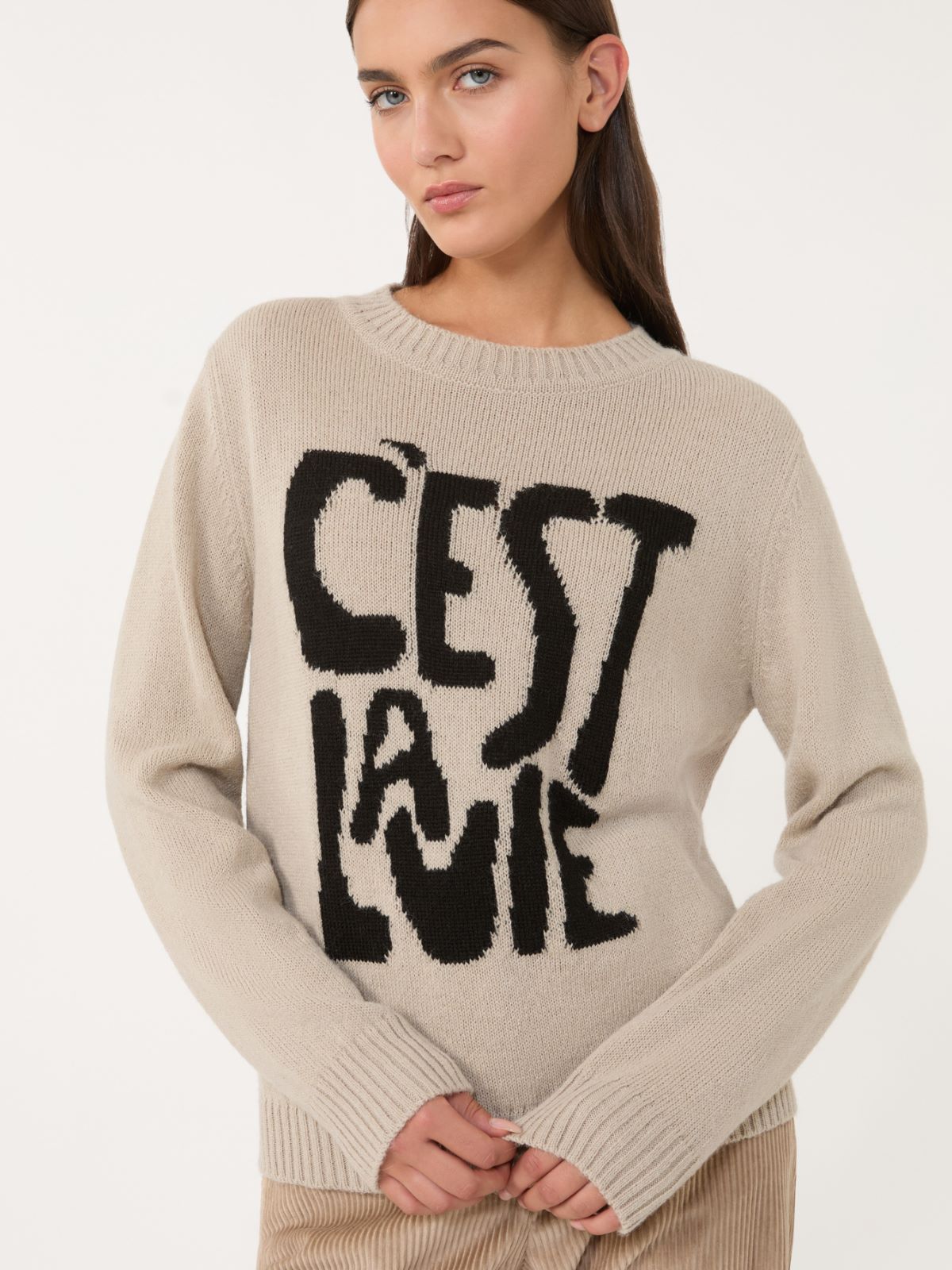 Alpaca and wool jumper - SAND - Weekend - 4