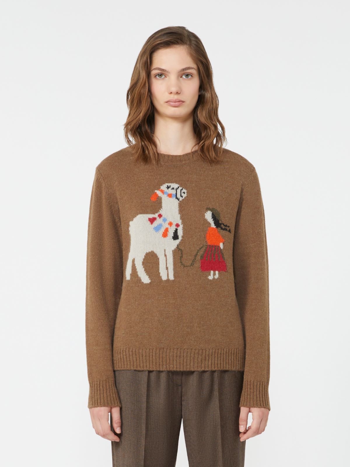 Alpaca and wool jumper - HAZELNUT BROWN - Weekend - 2