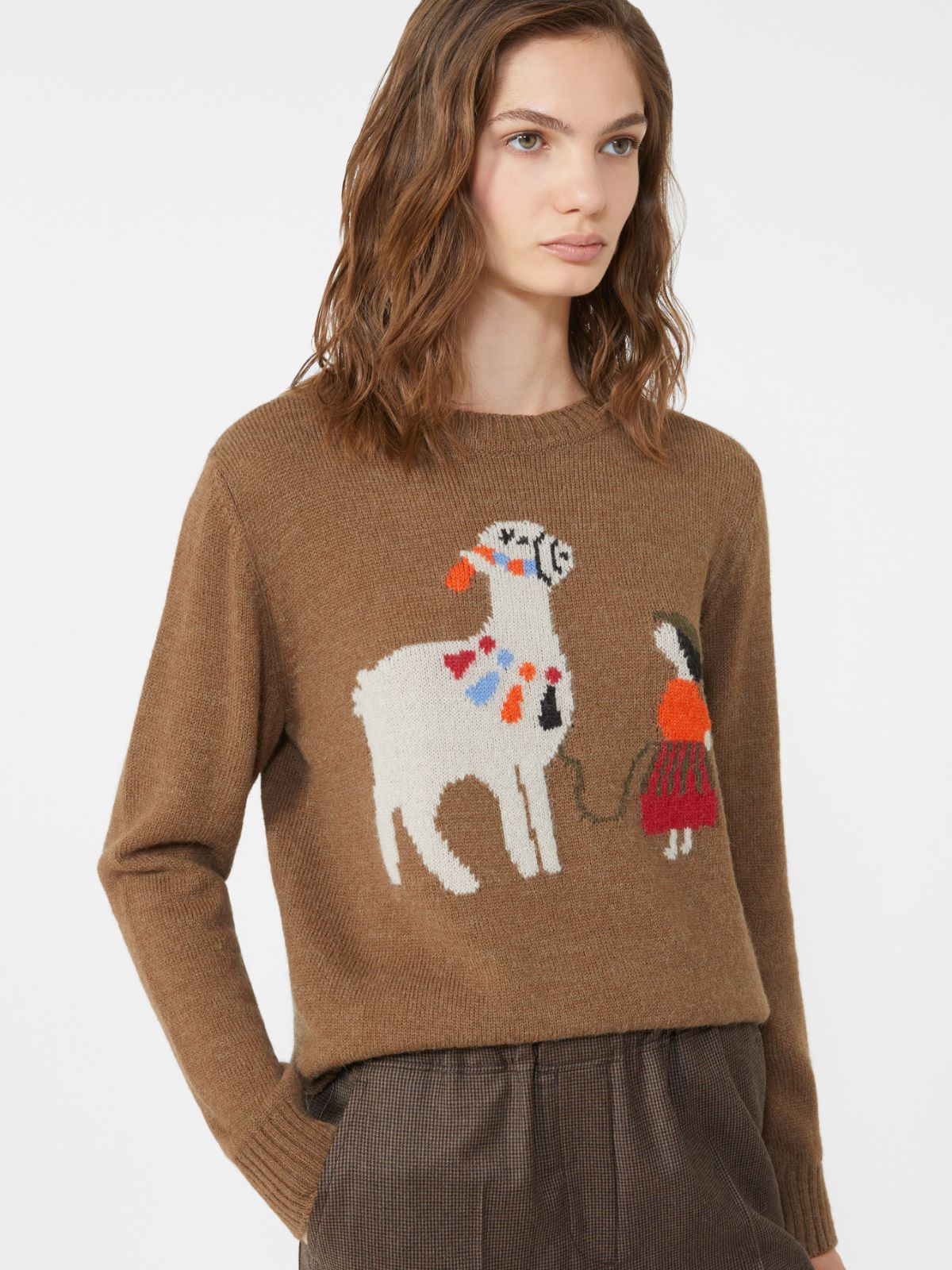 Alpaca and wool jumper - HAZELNUT BROWN - Weekend - 4