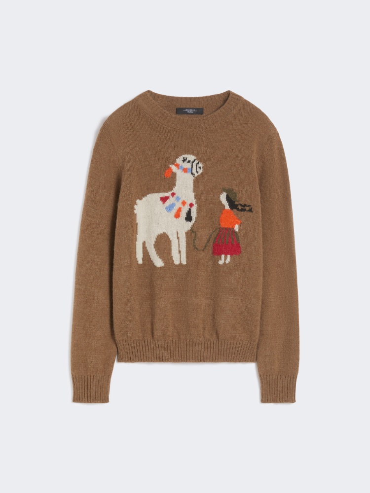 Alpaca and wool jumper - HAZELNUT BROWN - Weekend