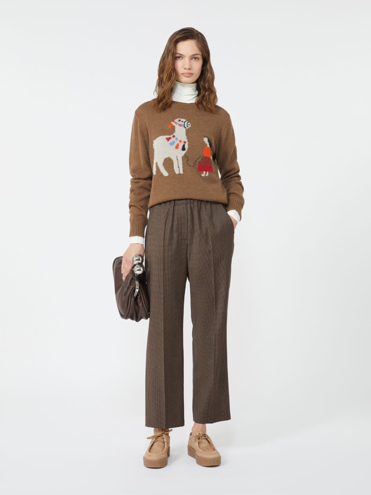 Alpaca and wool jumper - HAZELNUT BROWN - Weekend