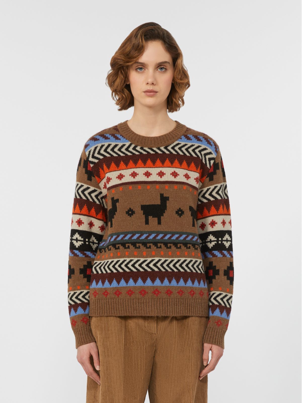 Wool and alpaca jacquard jumper - CAMEL - Weekend - 2