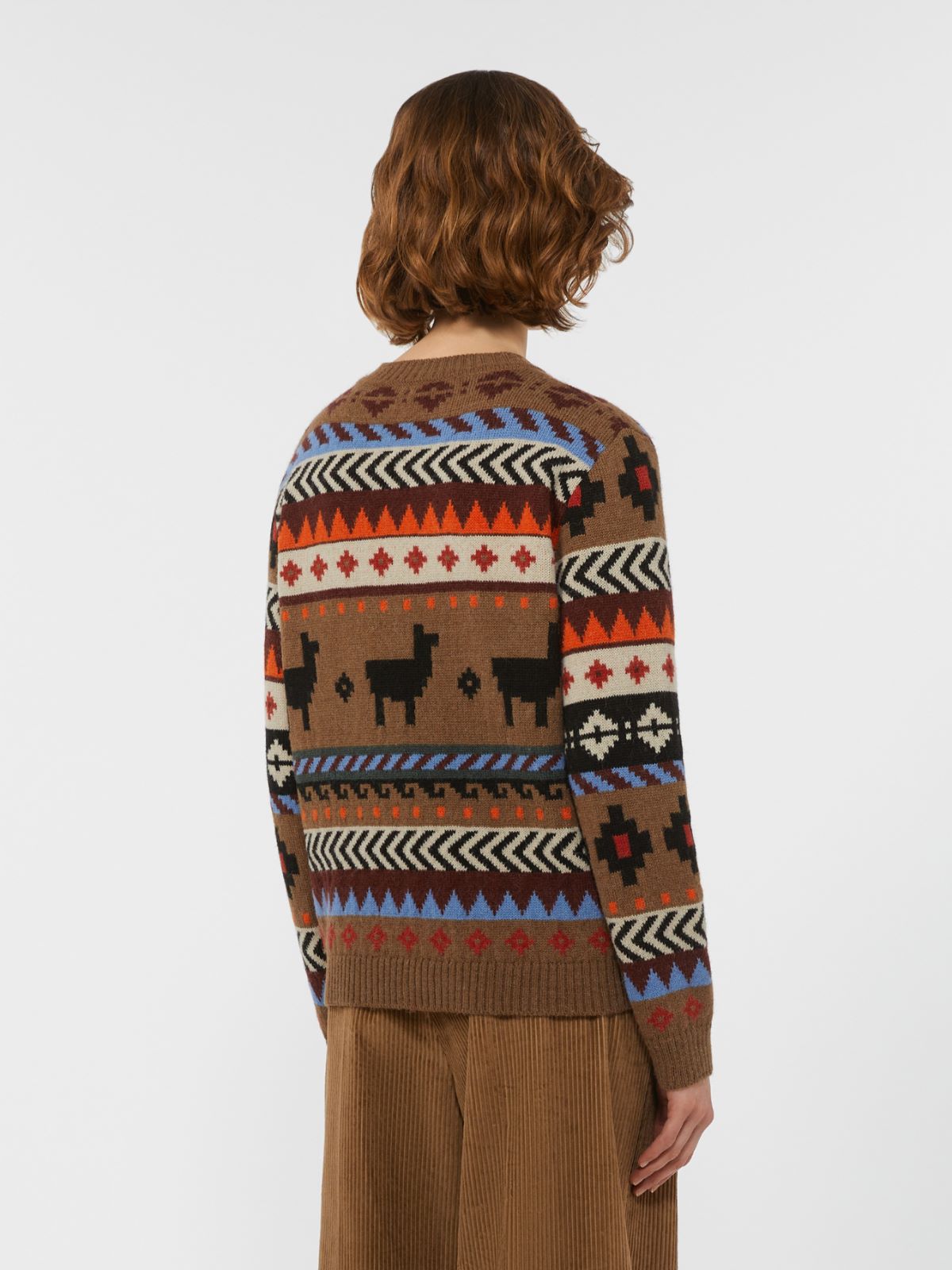 Wool and alpaca jacquard jumper - CAMEL - Weekend - 3