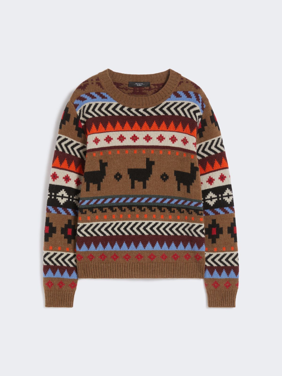 Wool and alpaca jacquard jumper - CAMEL - Weekend - 6