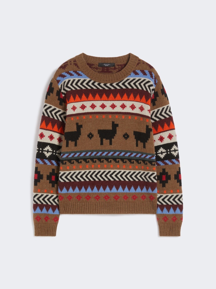 Wool and alpaca jacquard jumper - CAMEL - Weekend - 2