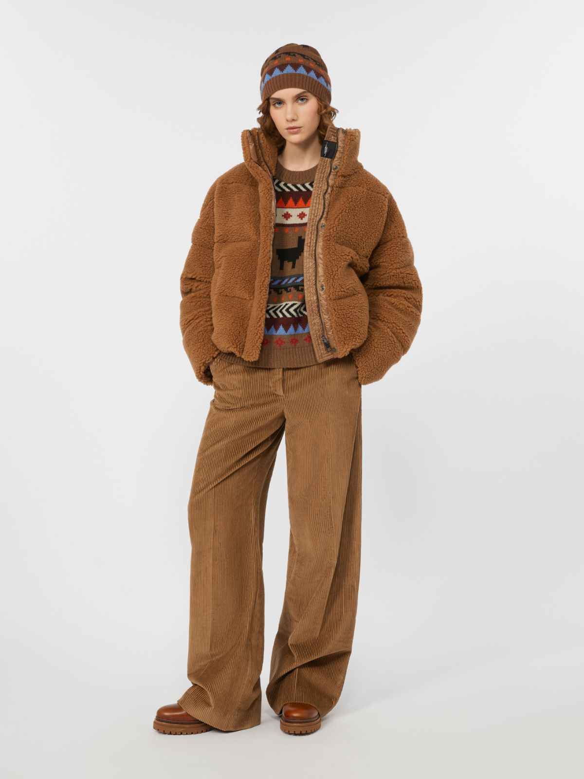 Wool and alpaca jacquard jumper - CAMEL - Weekend