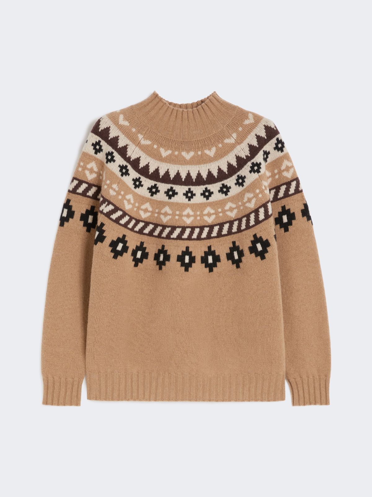 Wool jacquard jumper - CAMEL - Weekend - 6