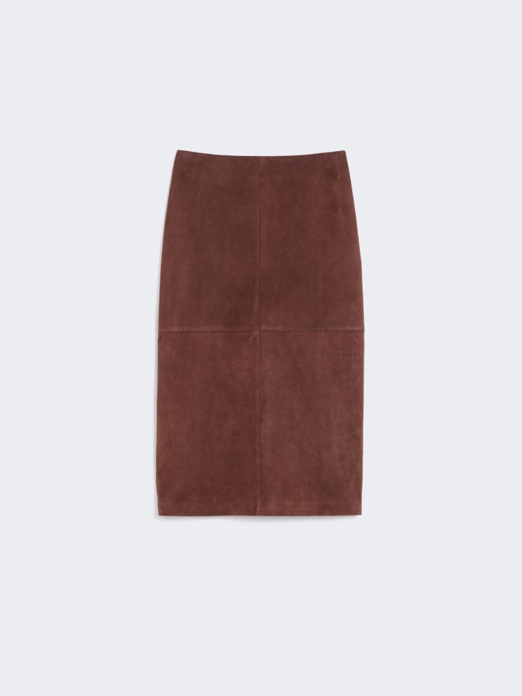 Suede skirt - WINE-COLOURED - Weekend - 2