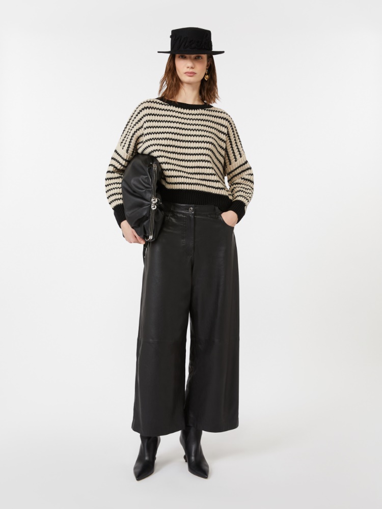 Nappa leather trousers - BLACK - Weekend