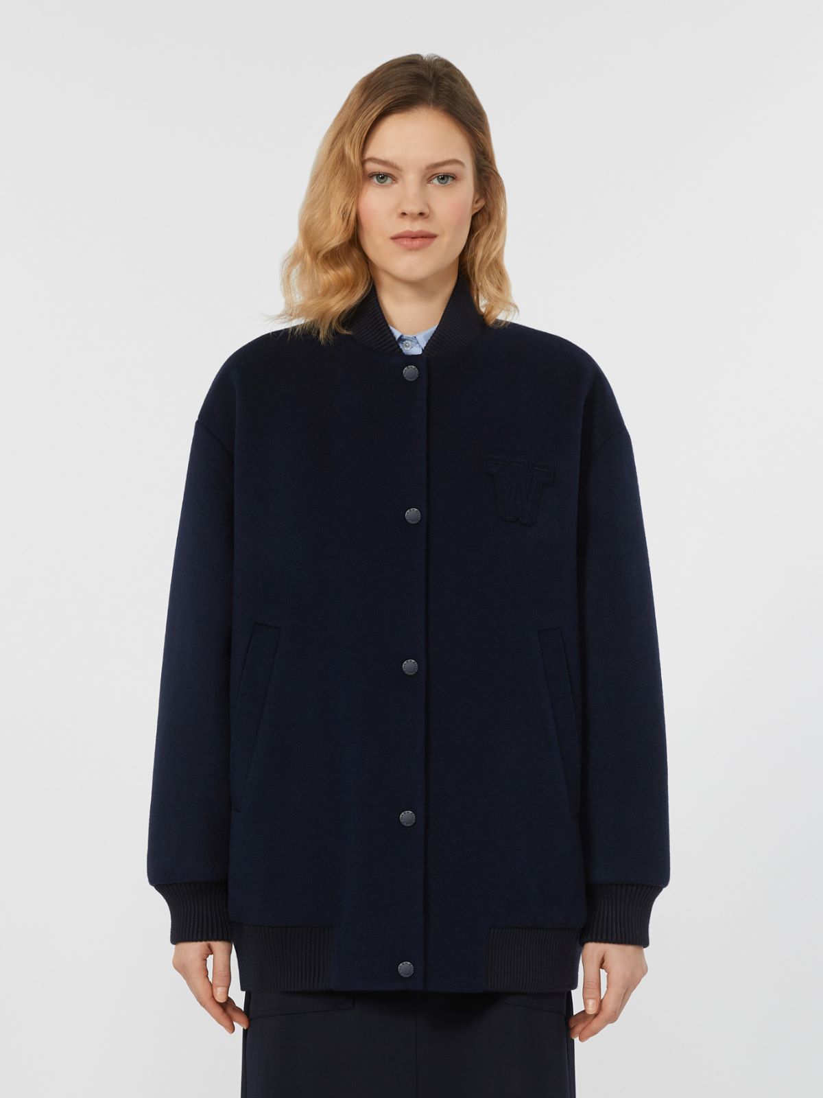 Double wool bomber jacket - NAVY - Weekend - 2